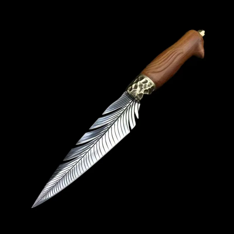 Metal Feather Stainless Steel Boning Knife High-quality Kitchen Knives Outdoor Camping Hiking EDC Cutting Tools