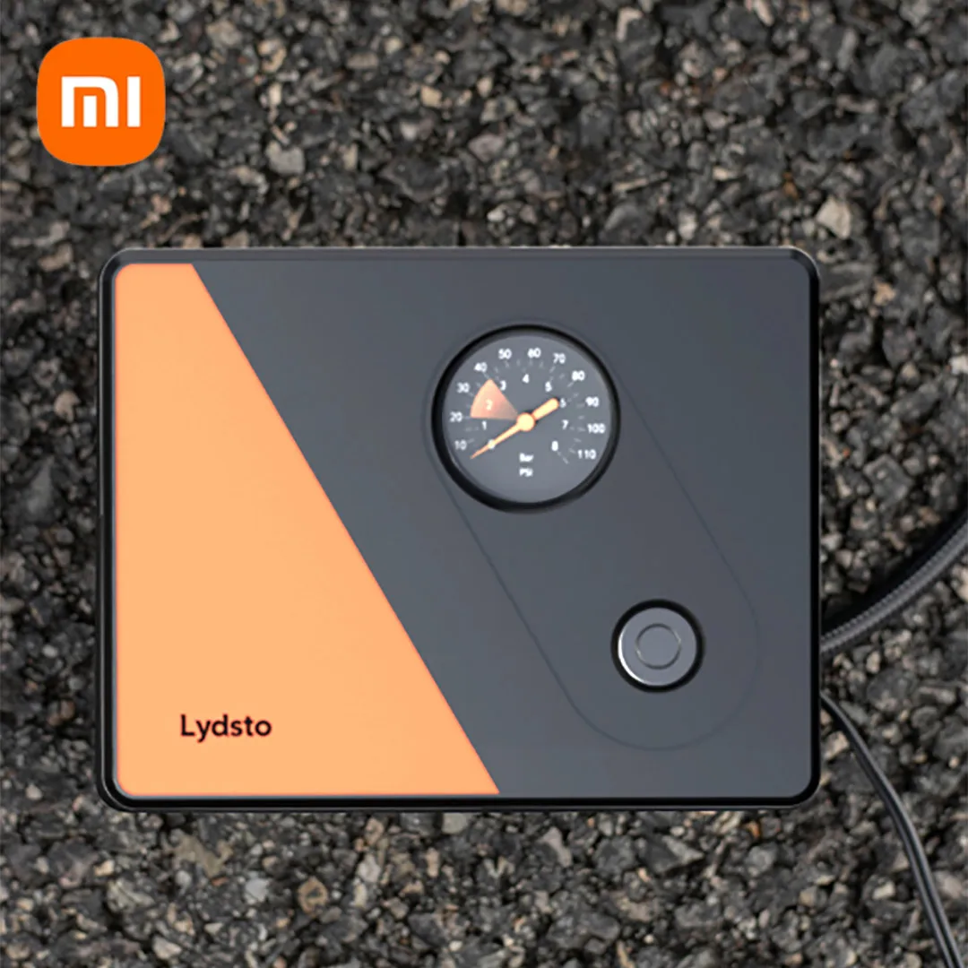 Xiaomi-bomba Infladora Elétrica Portátil Lydisto 12v 5.5bar Compressor de ar Detecção de Pressão Ajuste para Motocicleta Bicicleta Carro Pneu Bolas