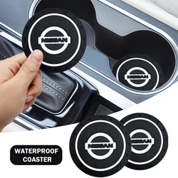 1/2Pcs Car Anti-Slip Silicone Pad Water Cup Holder Drink Coaster Accessories For Nissan Nismo Juke Sentra Navara Almera X-trail