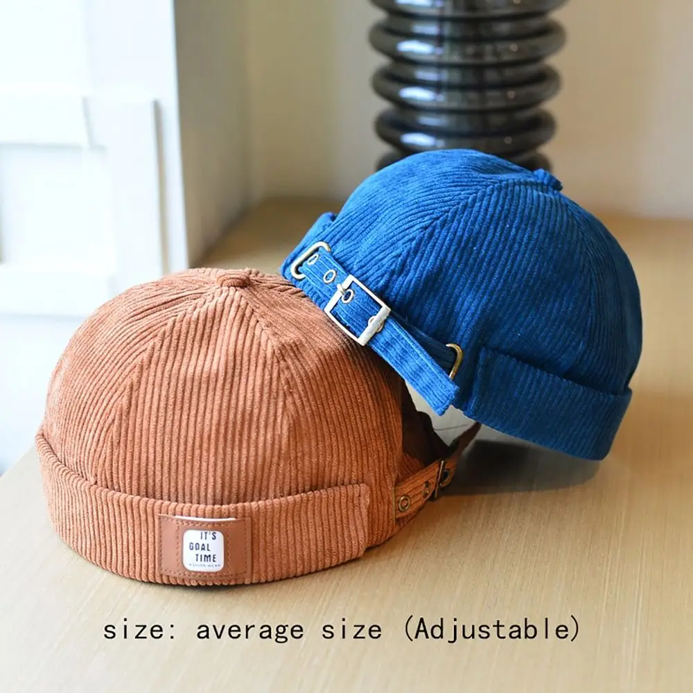 قبعة دوكر مضلعة أحادية اللون ، قبعة صغيرة على الطراز الياباني ، قبعة بحجم قابل للتعديل ، للجنسين ، ملابس جديدة ، كل الفصول ، قبعة المالك ، أحادية اللون ،
