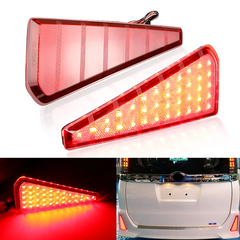 

2PCS for Toyota Noah Voxy 80 Series LED Rear Bumper Light Reflector Brake Lamps Red Warning Fog Lights Car Accessories Indicator