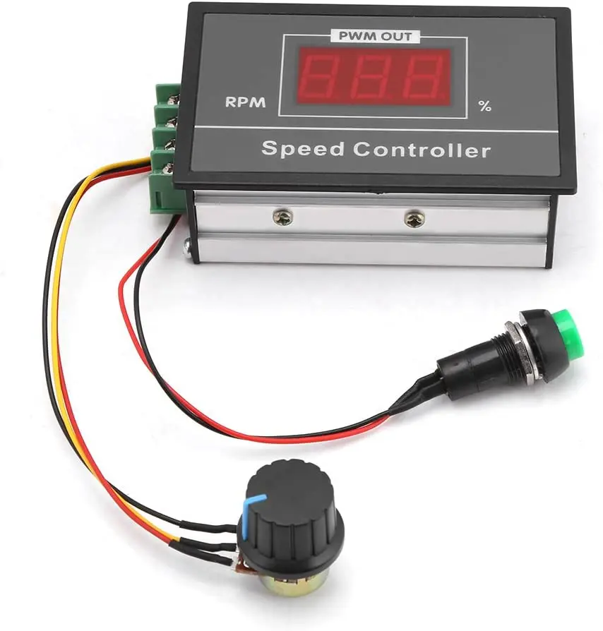 DC 6-60V 12V 24V 36V 48V 30A PWM DC Motor Speed Controller Regulator Motor Speed Controller with Start Stop Switch