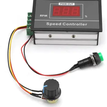 PWM DC 모터 속도 조절기, 시작 중지 스위치 포함, DC 6-60V, 12V, 24V, 36V, 48V, 30A