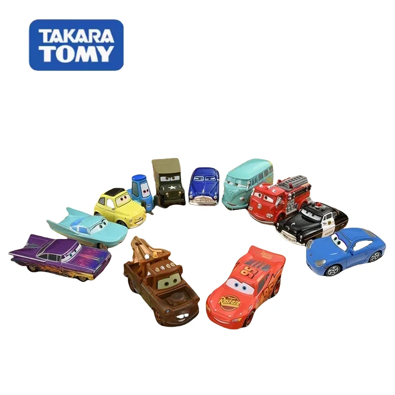 TAKARA TOMY Alloy Car Model Lightning McQueen Sports Cars General Mobilization Racing Mater Sally Ramone Kids Toys Boys Gift