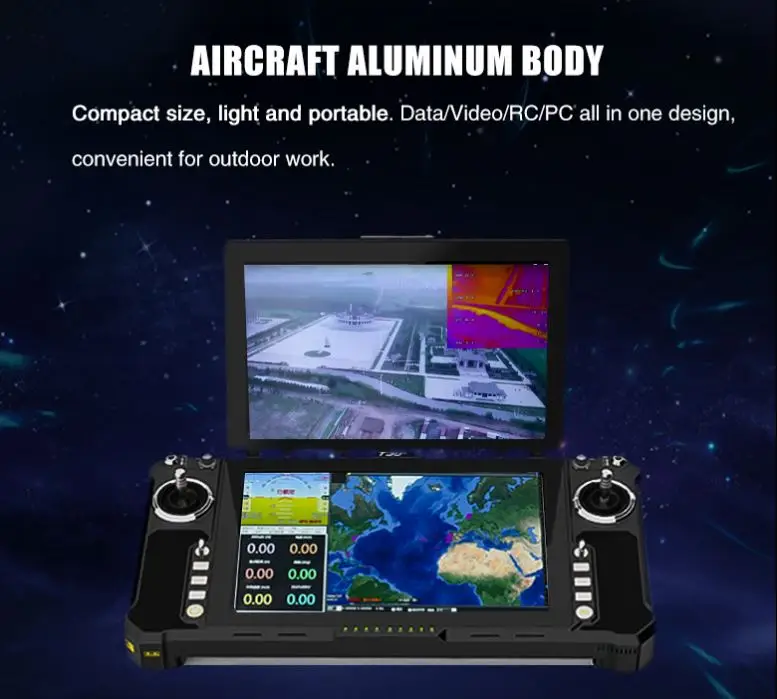 محطة تحكم أرضية 2025 T30S 15KM IP53 Wndows10 مع شاشات مزدوجة GCS لـ DR-ONE #5