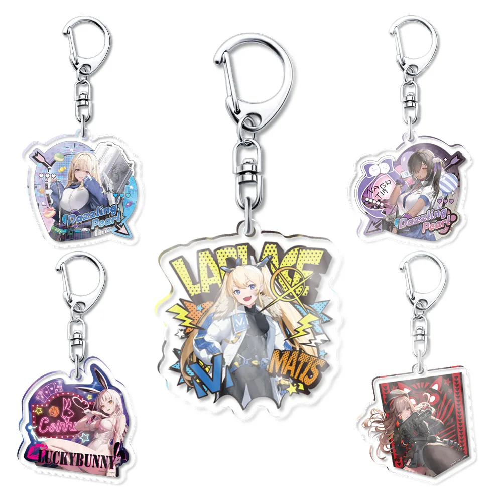 Anime Key NIKKE The Goddess of Victory KeyChain Men  Chain Women Acrylic Key Ring Quency Pendant Girl Gift Accesorios 6CM