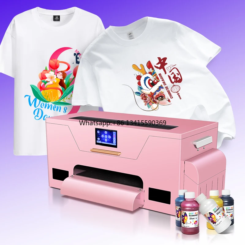 

Promotion Price for High Quality 33cm Pink XP600 Dtf Printer with Oven DTF T-shirt Logo Roll to Roll Dtf Printer