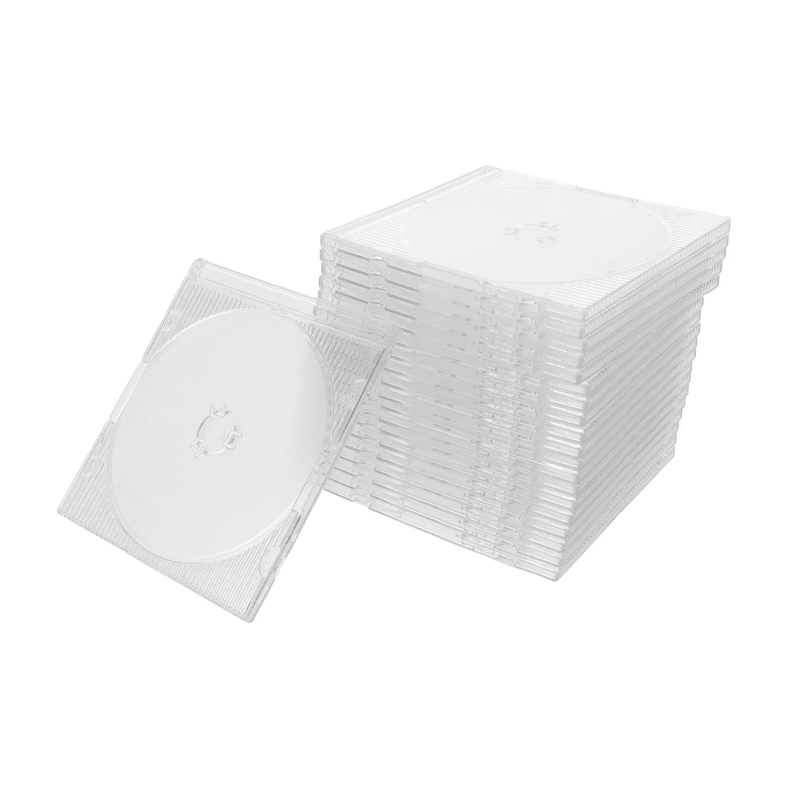 20Pcs Mini Cd Jewel Case 8Cm Clear Plastic Disc Storage Box for 3 Inch Audio Cd Dvd Camcorder Mini Dvd-R 80Mm Protective