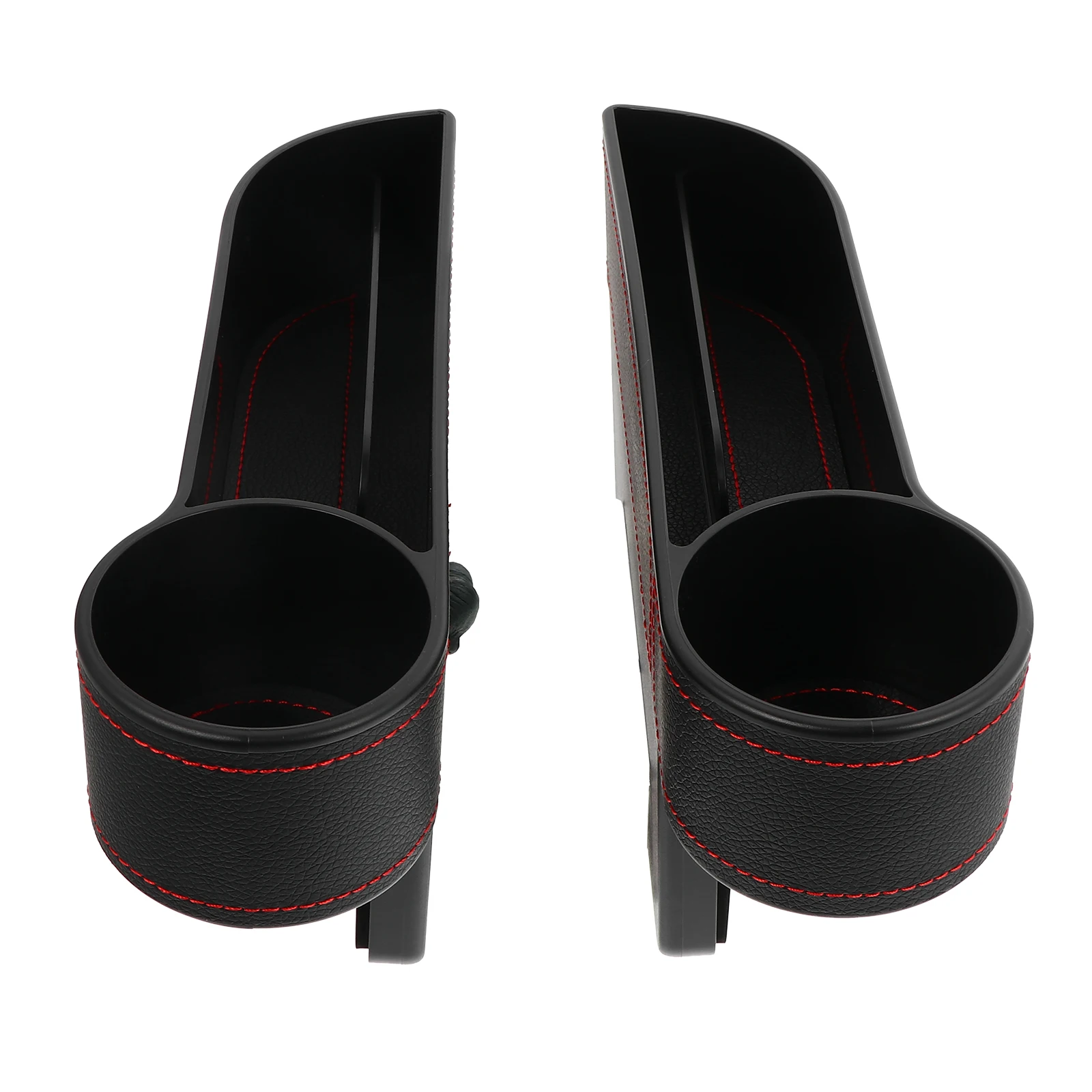 

2pcs Car Storage Boxes Abs Pu Rhinestone Gap Filler Leakproof Seat Crevice Organizer Cell Phones Keys Coins Cup Universal Fit