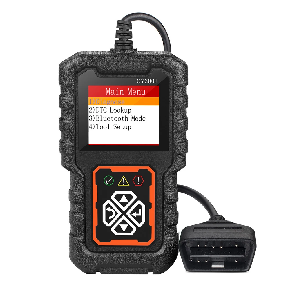 Fault Code Clear EOBD OBD 2 Scanner Engine Battery O2 Sensor Car Diagnostic Tools OBD2 Code Reader Digital Display CY3001