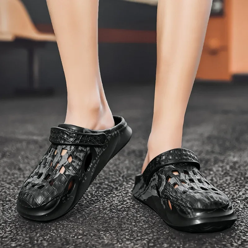 EVA Soft House Slippers Beach Clog Shoes Sandals Platform Heels Women Kids Shower Shoe Indoor Summer Toe Wrap Home Slides Men