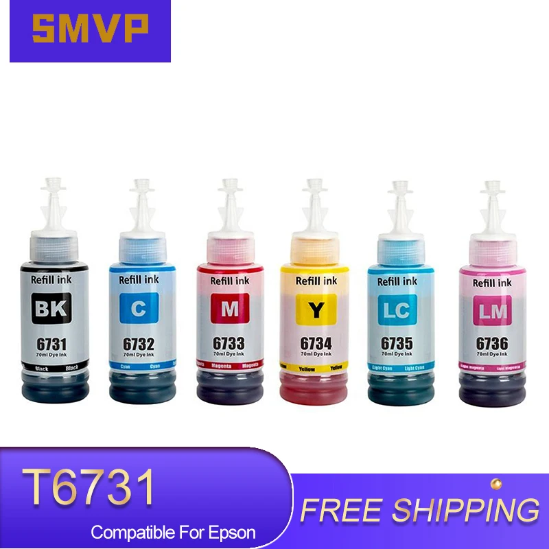 100ml Refill Ink T673 T6731 Premium Compatible Color Bulk Water Based Bottle for Epson L800 L805 L1800 Printer