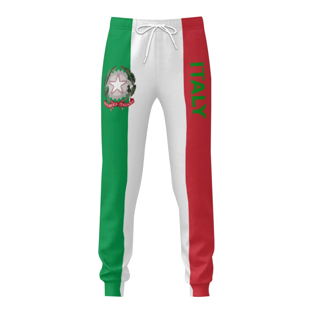 Mens Sweatpants Emblem Italy Flag Pants with Pockets Joggers Soccer Football Multifunction Sports Sweat With Drawstring