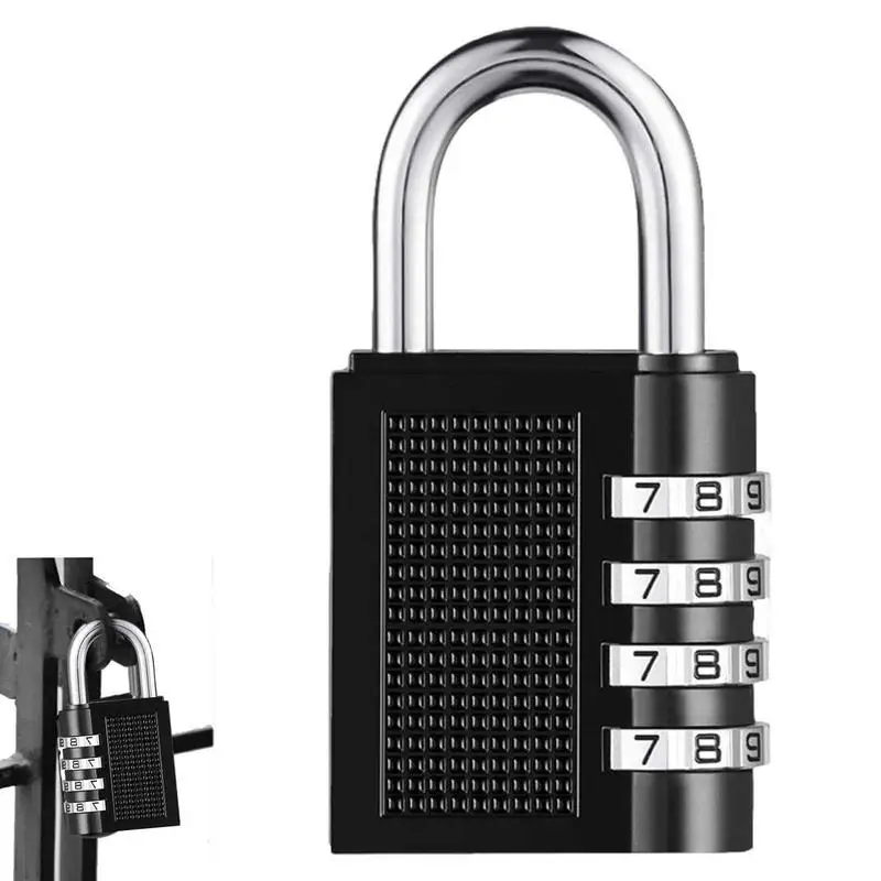 

Combination Padlock Outdoor 4 Digit Long Shackle Waterproof Password Padlock Pad Lock For School Locker Gym Locker Fence Gate