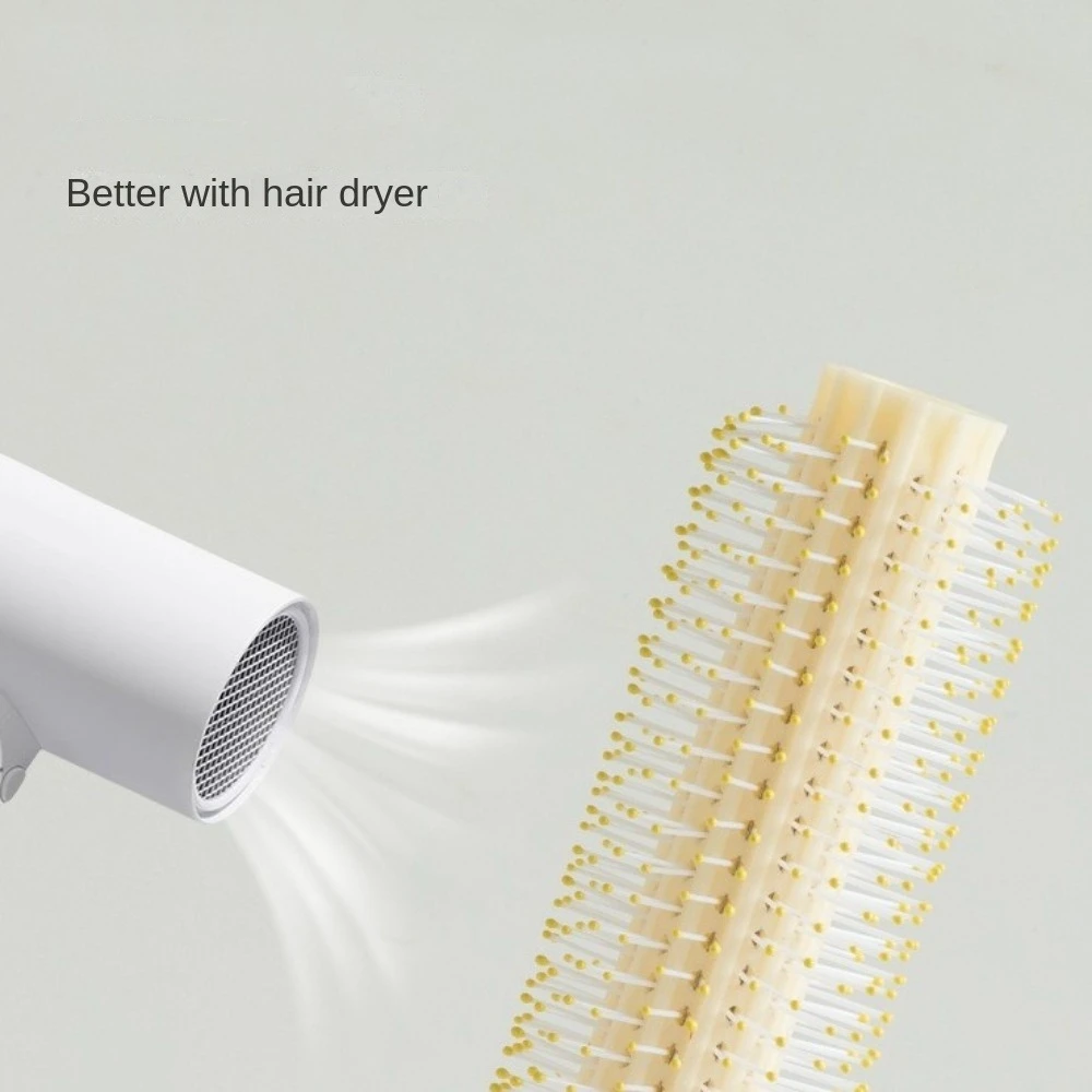 Peigne à Coussin d'Air pour Cheveux Longs et Bouclés pour Femme, Brosse à Cheveux, Soins du Cuir oral elu