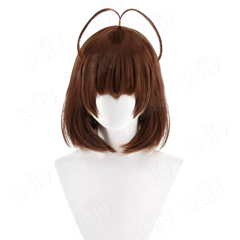 Spiel CLANNAD Nagisa Furukaw Cosplay Perücke 35CM dunkelbraun kurze haare Synthetische Perücke + Perücke kappe Party Halloween perücke