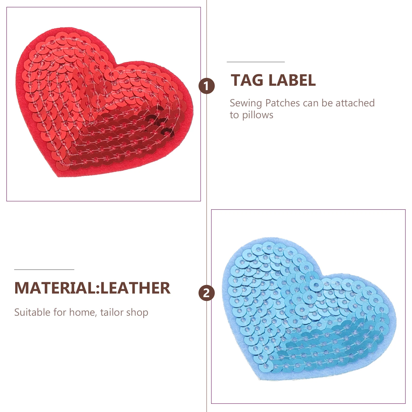 

9Pcs Heart Shaped Sequins Patches Self-Adhesive for Clothes Backpacks Jackets Hats Jeans DIY Craft Appliques Heart Patches