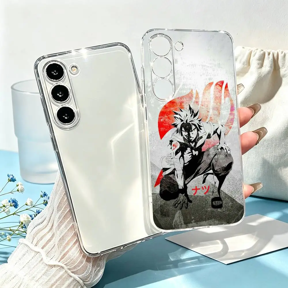 Anime Natsu Dragneel Fairy T-Tail Phone Case For SamsungA10,12,20,21S,30,31,40,50,51,52,70,71 Transparent Cover