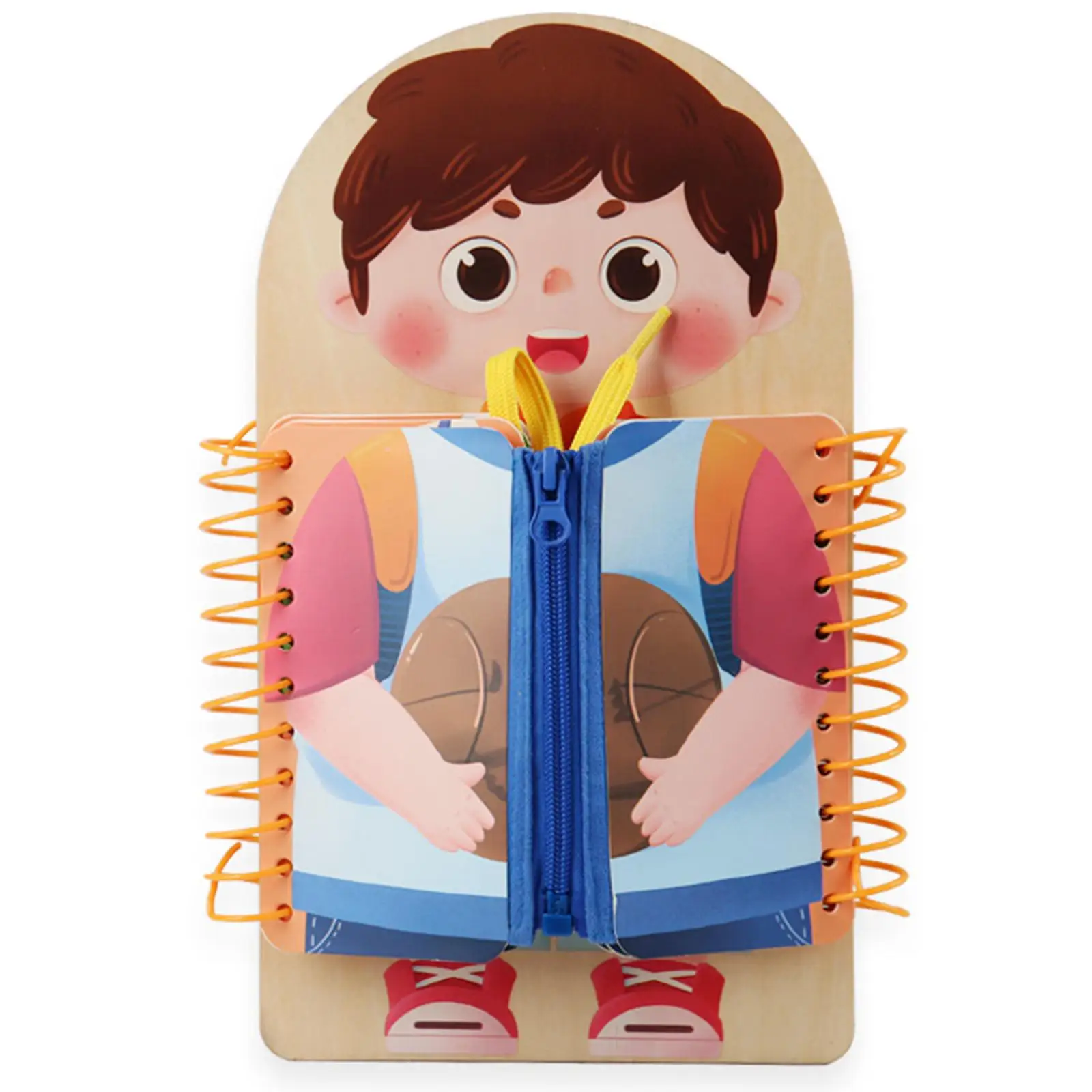 Wood Busy Board Sensory Toy Montessori Toy Basic Motor Skill for Airplane Travel Baby Ages 12 Months+ Children Hoilday Gifts