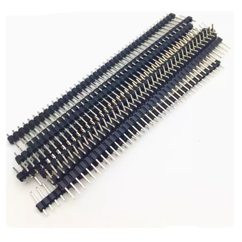 จัดส่งฟรี10ชิ้น1*40จุด2.54มิลลิเมตรชายเดี่ยวแถวเงินขาหัว1X40Pin