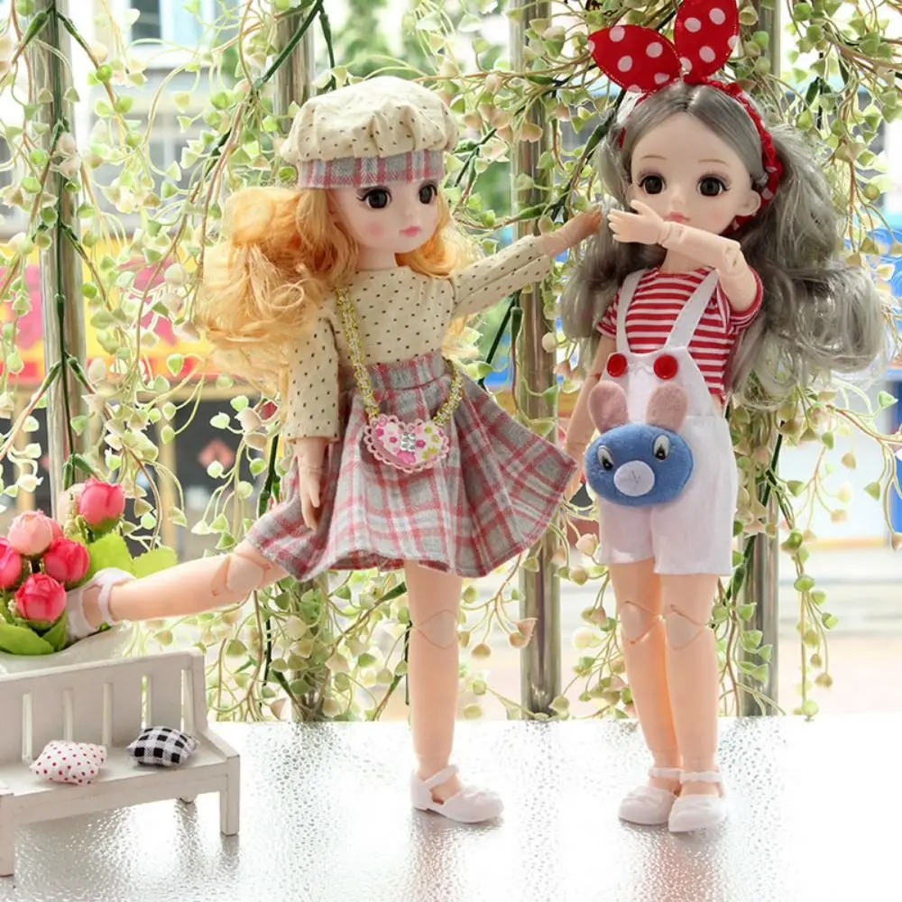 

DIY Toy Spherical Joint 30cm Anime Bjd Doll Dress Up with Clothes Hinged Doll Colorful Cute 30cm Articulated Toys Kids Toy