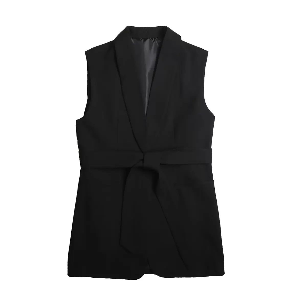 TRAF ZR Working Vests Sleeveless Vest Black Summer Vest Korean Style Women White for Modern Women 2024 Classic Vests