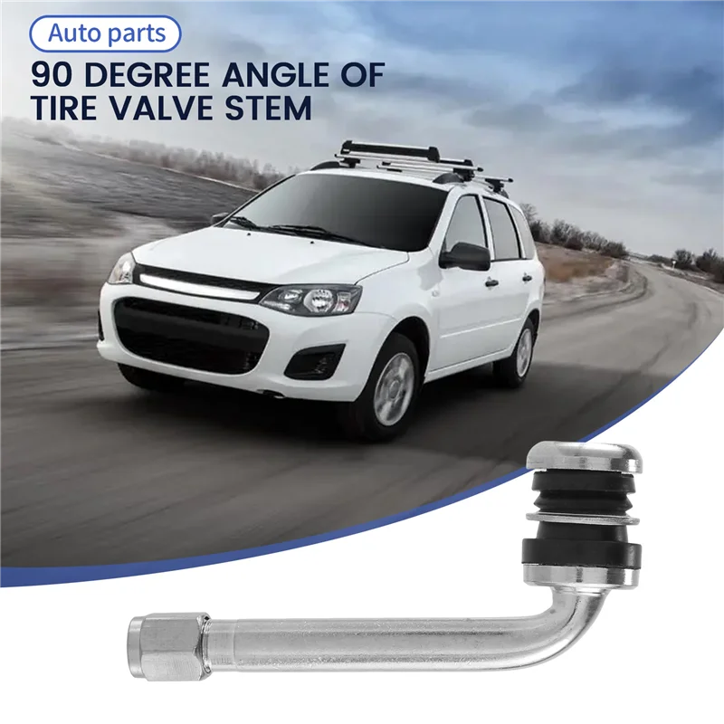 Stable-4Pcs/Lot YPQZW90DY6 7.15CM 2.5 Chrome Tire Valve Stems 90 Degree Angled Size XL,Universal Various Models 5