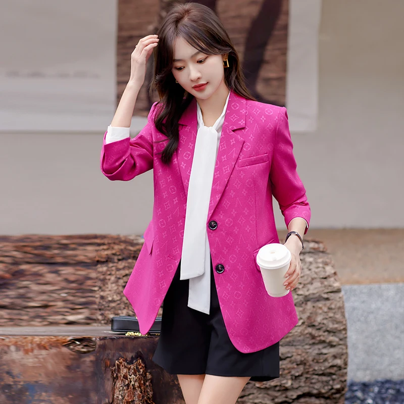 High Quality Fabric Women Blazers Jackets Coat Spring Summer Female Outwear Long Sleeve Formal OL Styles Tops Blaser Clothes