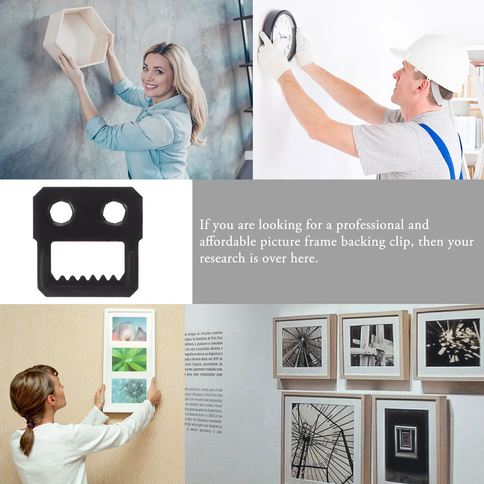 100Pcs Picture Frame Hooks Strong Load Bearing Picture Hanging Kit Wall Hangers for Frames Pictures Clocks Decorations