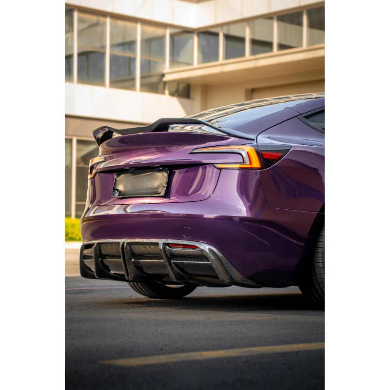 Carbon Fiber Style Rear Bumper Lip, Exterior Styling Accessories Fit Model 3 Second Generation
