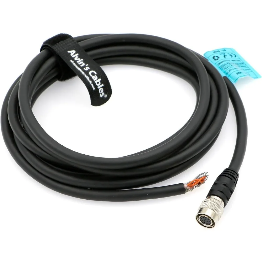 

Alvin's Cables Hirose 12 Pin Female HR10A-10P-12S to Open End Shielded I/O Shielded Cable for Sony CCD| Basler Gige| AVT GIGE