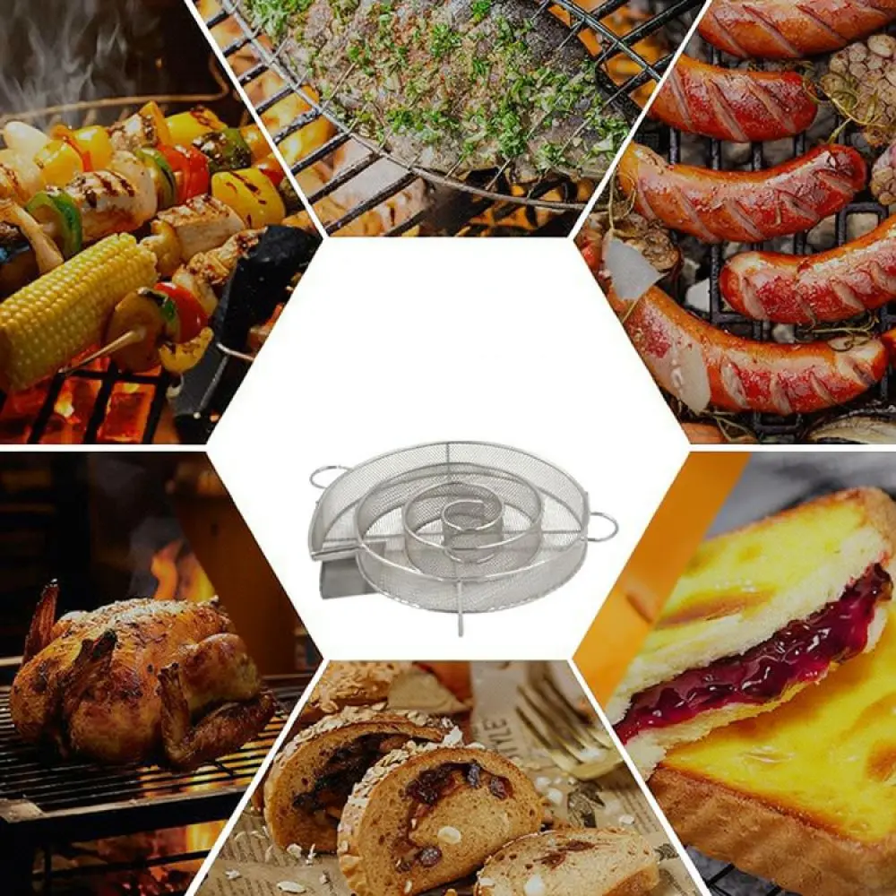 Stainless Steel BBQ Smoker Box Cold Smoke Generator For Outdoor Grilling Meat Fish Flavor Infuser Durable Cooking Tool