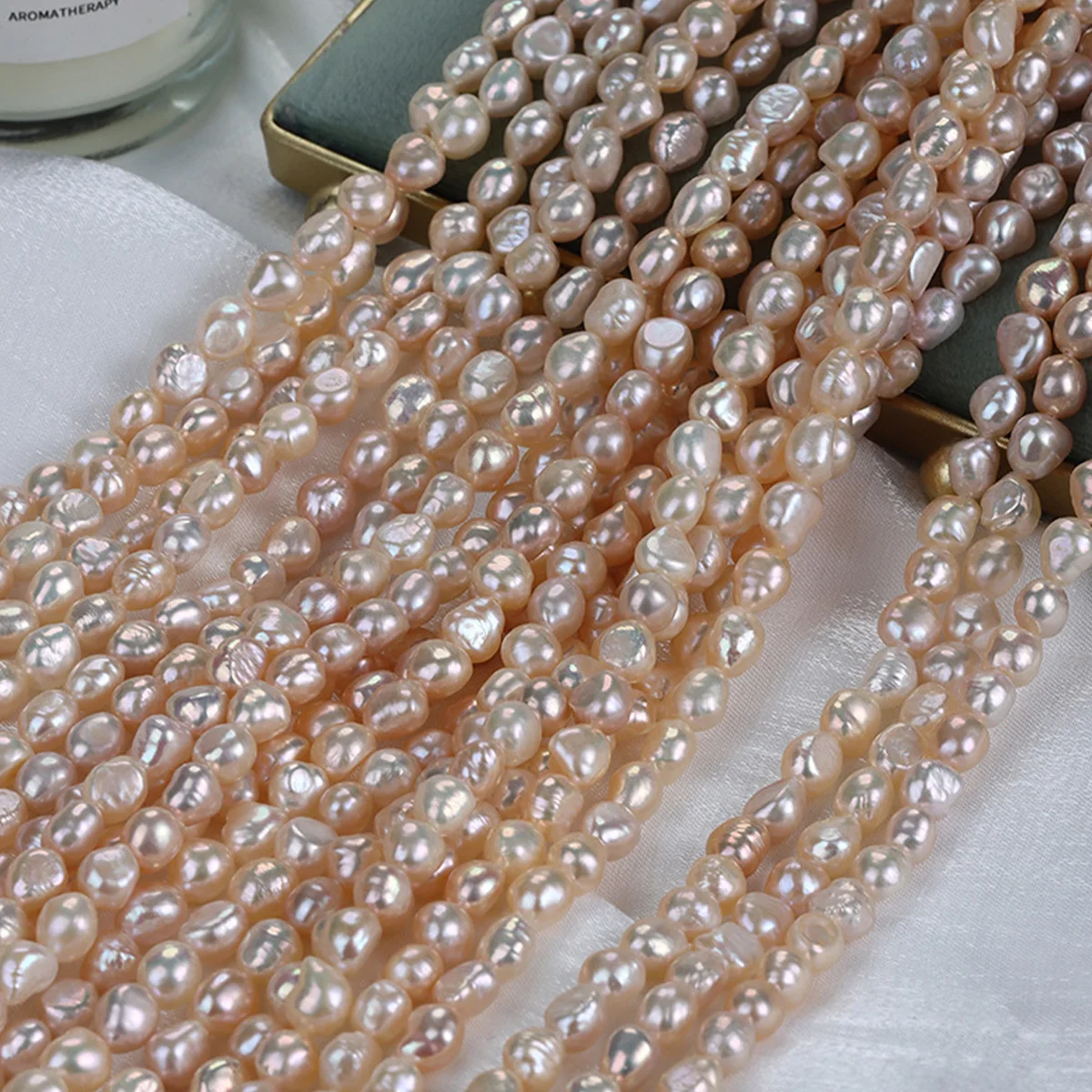 7-8mm 100% Natural Freshwater Pearls Baroque Irregular  Freshwater Pearl Beads for DIY Charms Necklace Earrings Jewelry Making