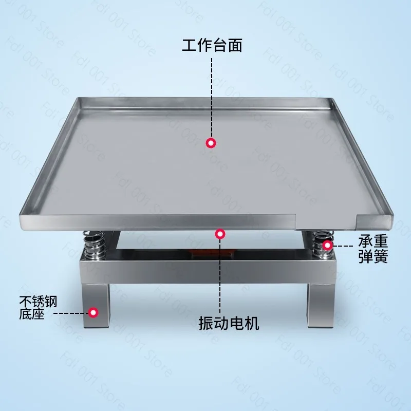110V/220V 50*50CM Concrete Vibrating Table Stainless Steel Chocolate Vibration Test Bench Test Block Vibration Platform