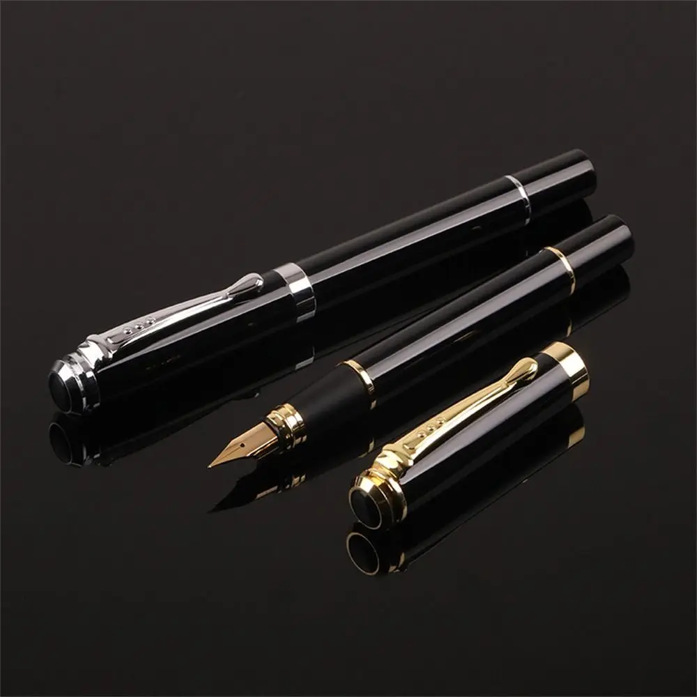 Classic Calligraphy Fountain Pen Smooth Writing Golden Trim Business Fountain Pen 0.38mm Drawing Writing Ink Pen Writing Office