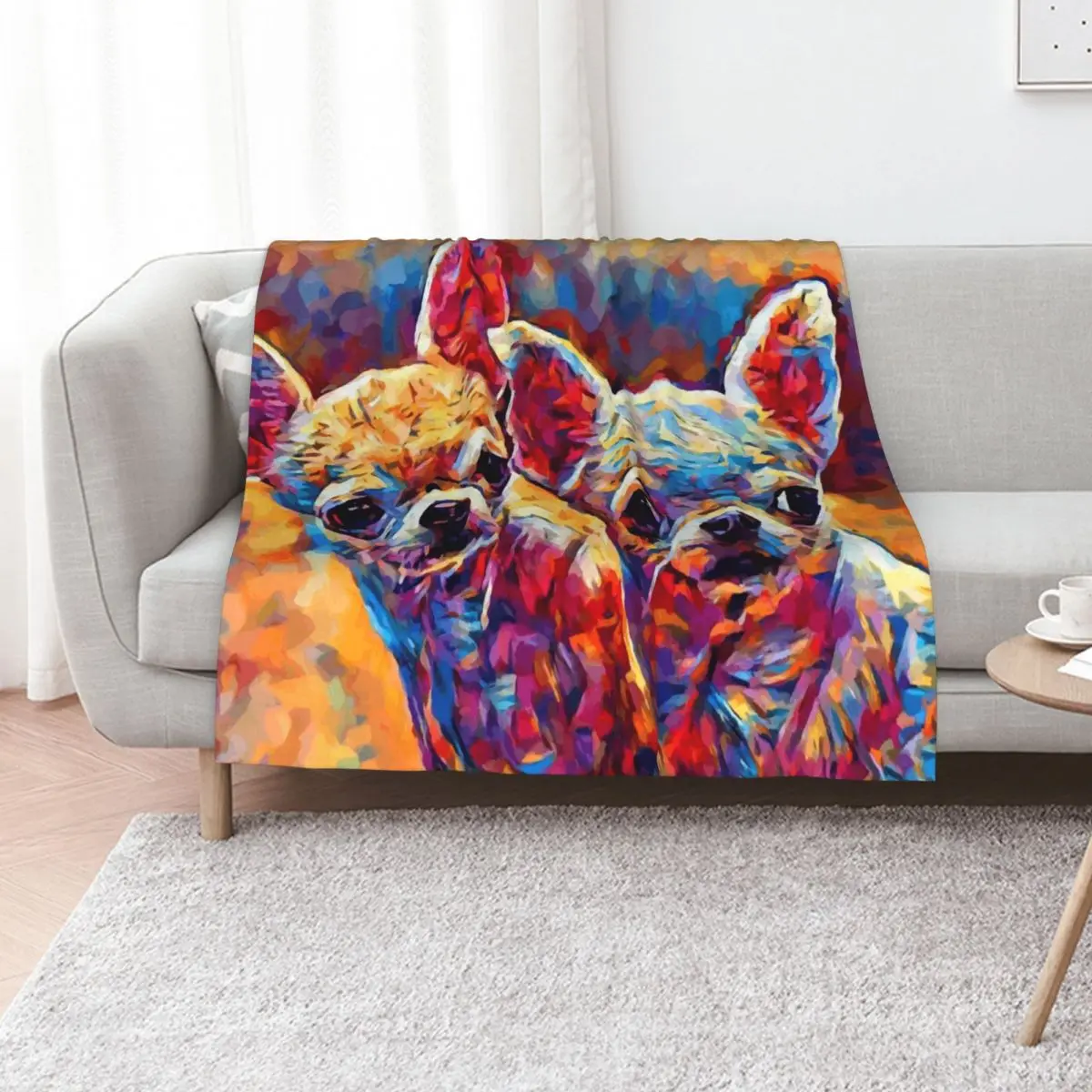 Chihuahua Bros Throw Blanket For Sofa Thin Luxury Brand Camping Loose Bed linens Bed Fashionable Blankets