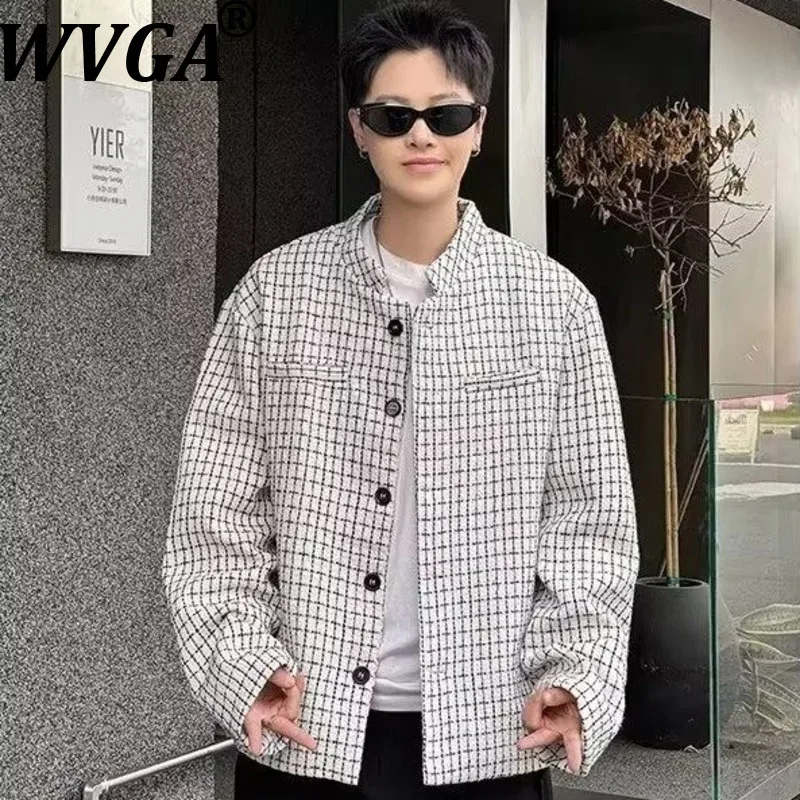 

Мужские модные куртки-стойки из хлопковой ткани WVGA для осени и зимы, новинка, трендовые, повседневные, с длинными рукавами, стильные, W19868