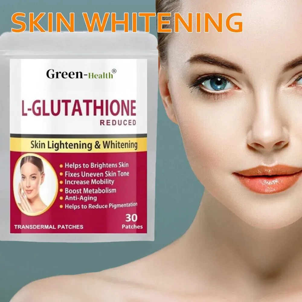 

30 Patches L-Glutathione Transdermal Patches Skin Whitening and Lightening with Vitamin C & E, Biotin One Month Supply