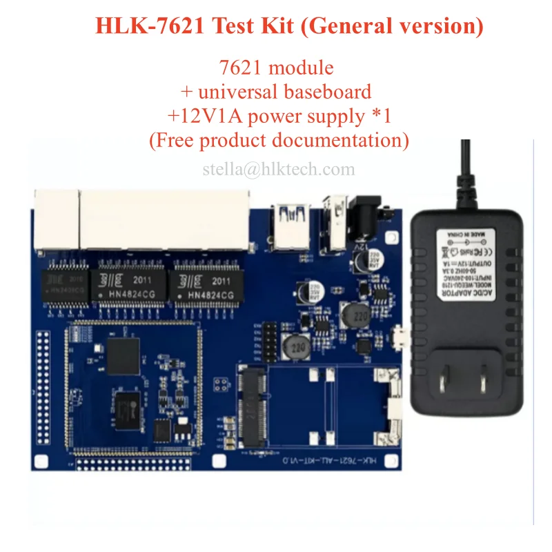 HLK-7621 MT7621 Gigabit Ethernet Router with 7612E Wifi Module Development Board Module Gateway Support Openwrt Dual Core PCIE