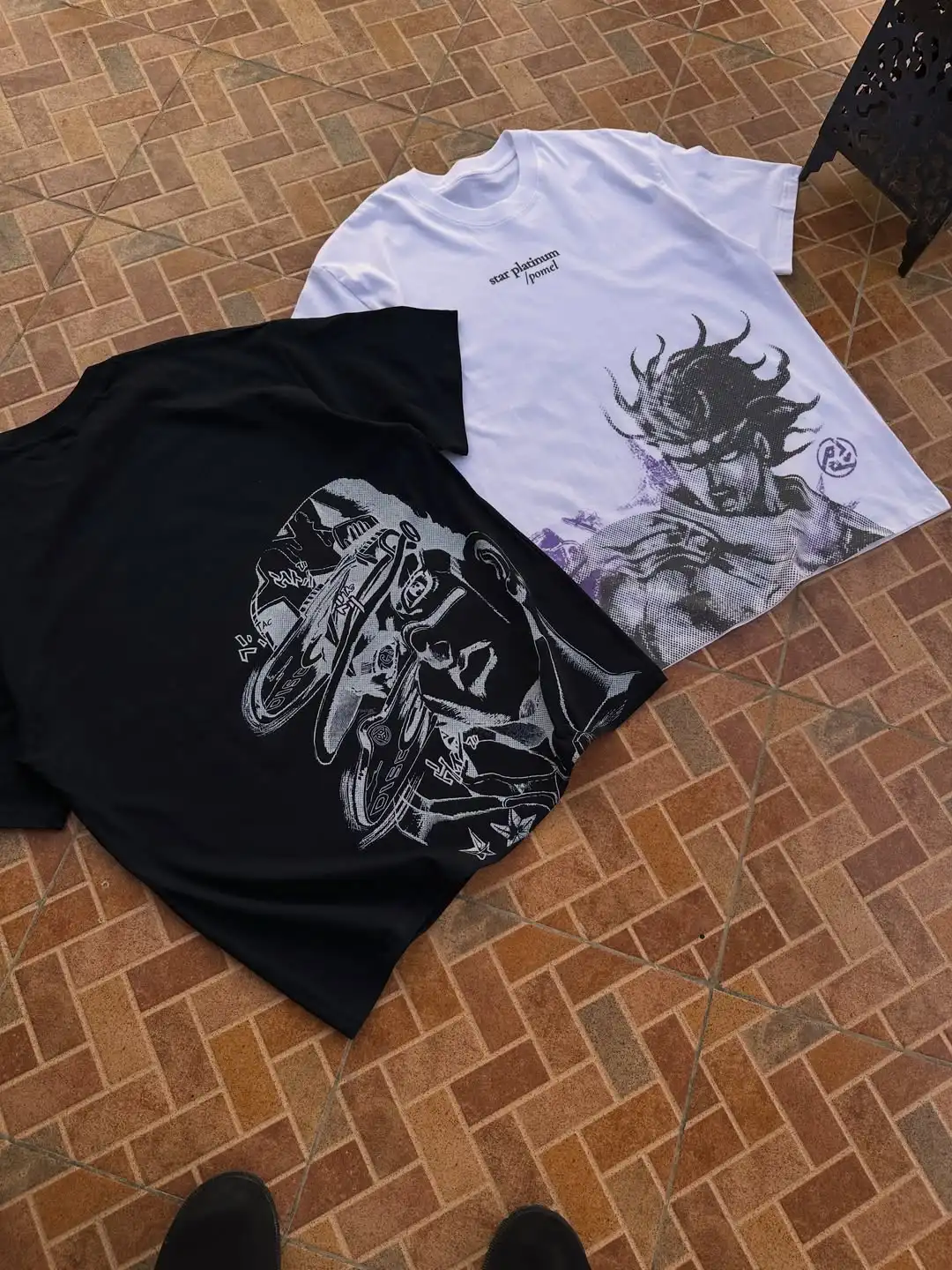 Hip Hop Jojo Bizarre Adventure Black T Shirts Men Anime O Neck Cotton T Shirts Harajuku Short Sleeve Top Sweatshirt Men Clothing