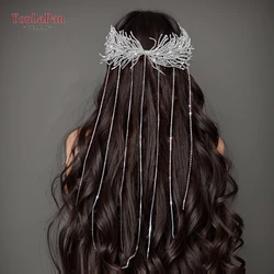 YouLaPan Gorgeous Tassels Drill Chain Bridal Headband Handmade Wedding Hair Accessories Woman Bride Headpiece for Party  HP639