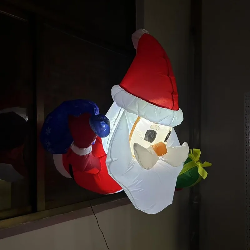 

1,2 метра оконная восхождение, воздушная модель старика, рождественская надувная воздушная модель, подарочная упаковка Санта-Клауса, воздушная модель