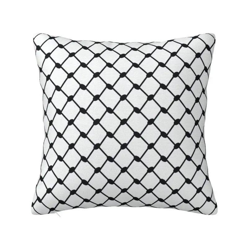 Custom Arabic Keffiyeh Traditional Cushion Cover 40x40cm Polyester Tatreez Embroidery Art Throw Pillow for Car Square Pillowcase