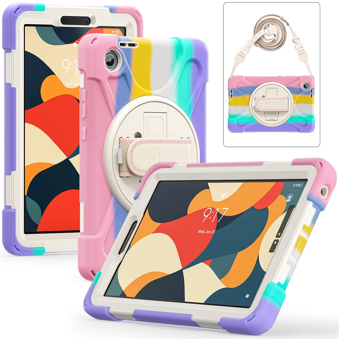 

Heavy Duty Case For Lenovo Tab One/K9 8.7 inch 2026 New Full Body Protection Silicone Cover With Pen Holder Kickstand Washable