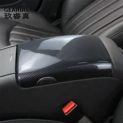 Car Styling Center Console Tidying Armrest Box Panel Cover Stickers Trim For Mercedes Benz W219 CLS Class 2003-2011 Accessories