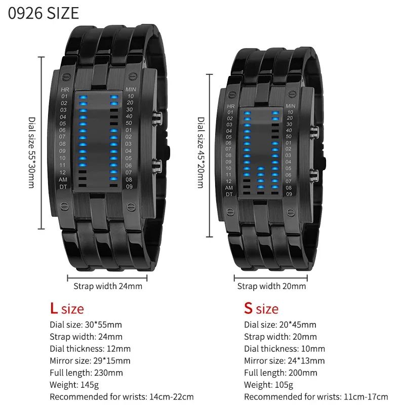 SKMEI 0926 Couple Stainless Steel Strap LED Display Watches 5Bar Waterproof Digital Watch reloj hombre for Creative Sport