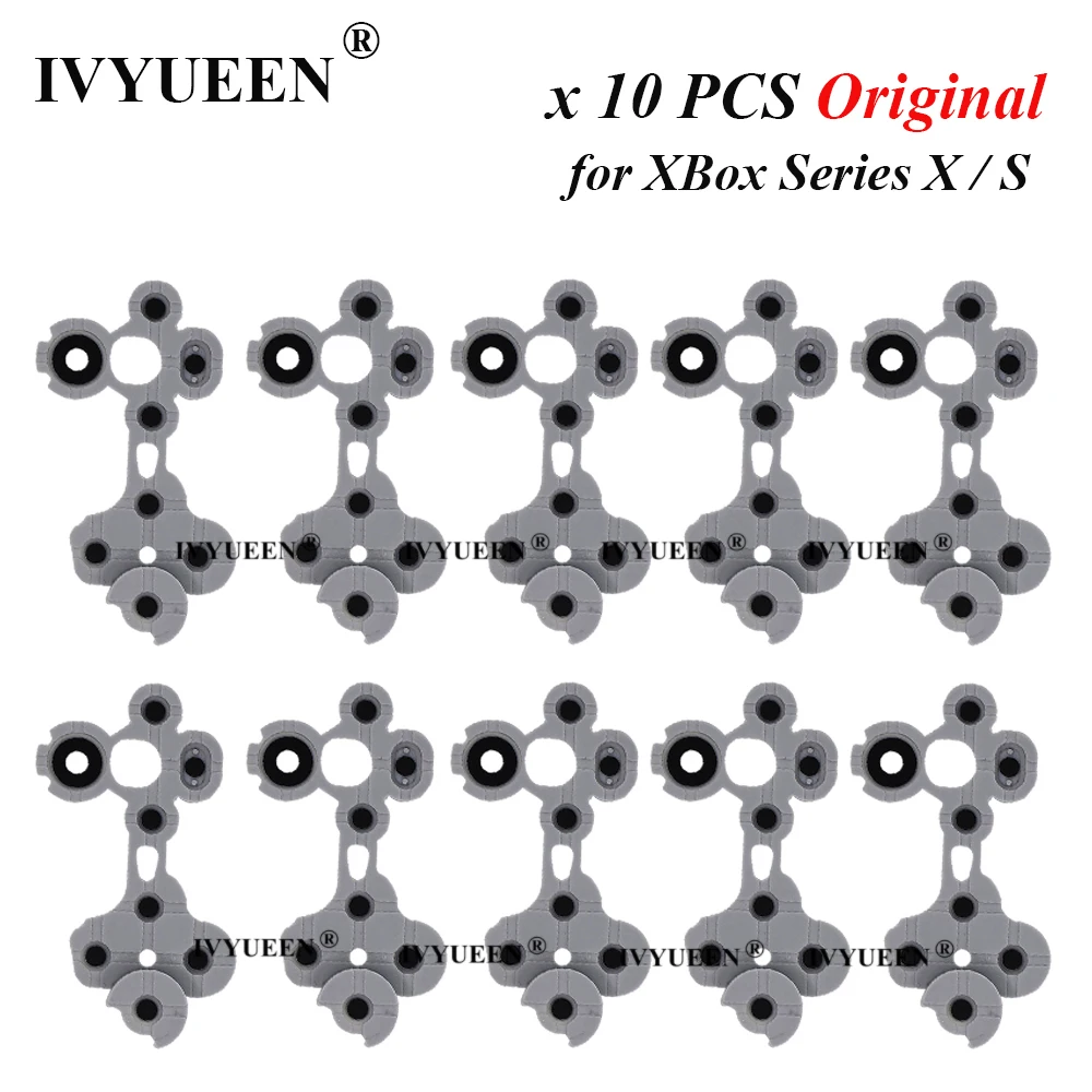 IVYUEEN 10 PCS for XBox Series X S Controller Conductive Rubber Buttons Contact Pad Replacement Repair Part Game Accessories