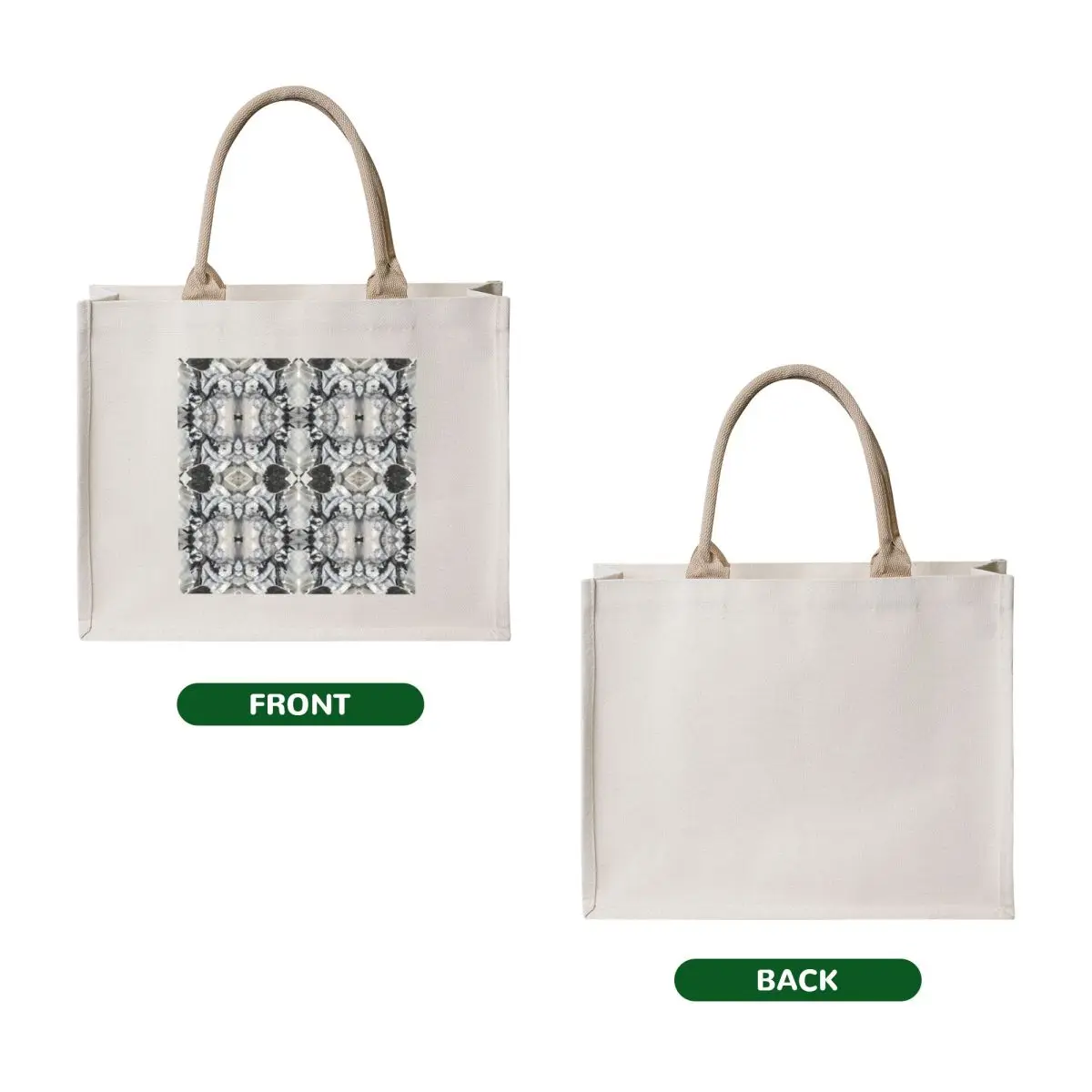 Owl Faces Black and White FotoGami Tile Tote Bag Women's shopper Canvas ecological bags sacs de shopping