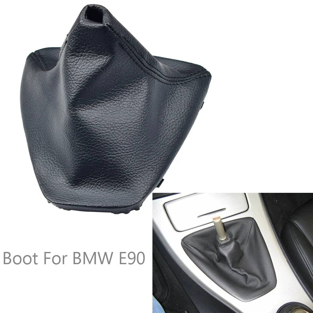 Gear Stick Knob Lever Shifter Fit For BMW E90 E91 E92 E93 With Gaiter Boot Real Leather Dust-Proof Cover