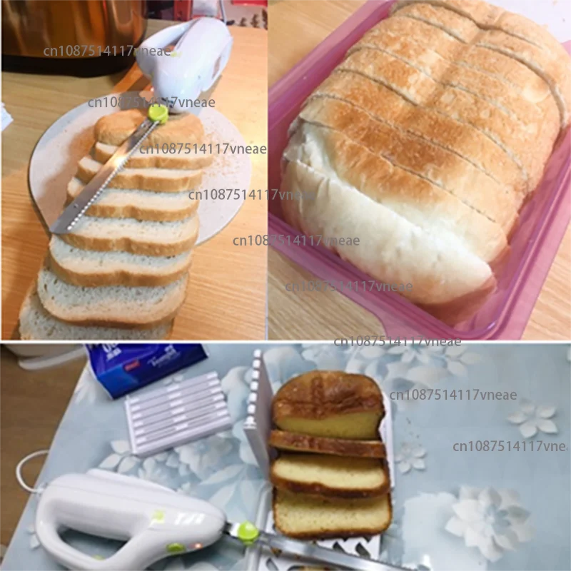 Household Electric Bread Knife Sandwich Toothed Knifes Cake Cutting Stainless Steel Food Cutter Toast Electric Saw Knife